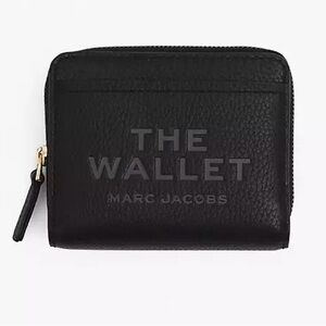 Marc Jacobs Black Leather Mini Compact Wallet